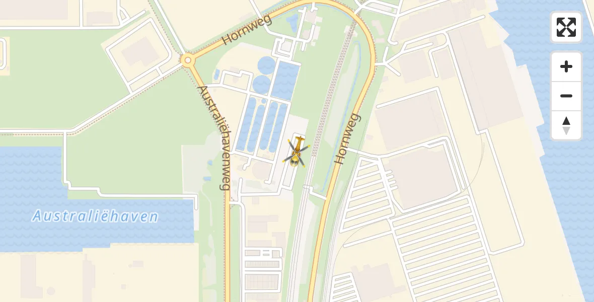 Vluchtroute Traumahelikopter Amsterdam Heliport - Amsterdam Heliport, 11 november 2023, 13:10