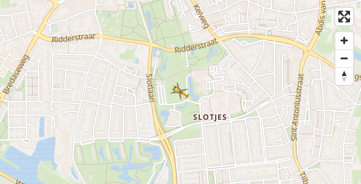 Vluchtroute Traumahelikopter Oosterhout - Oosterhout, 11 november 2023, 14:00