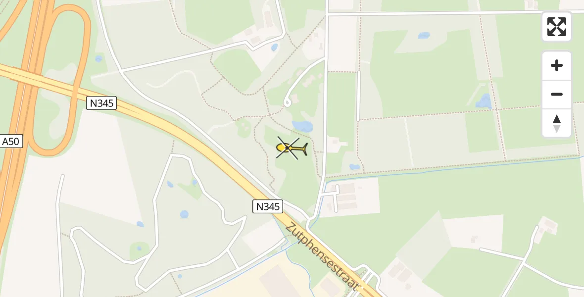 Routekaart van de vlucht: Lifeliner 3 naar Apeldoorn