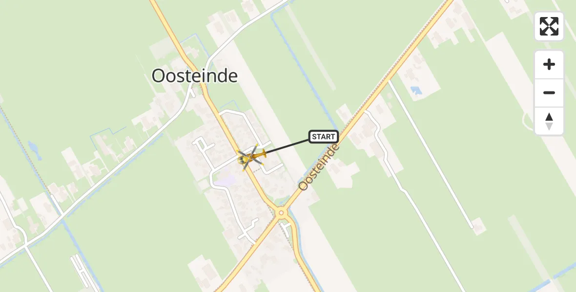 Vluchtroute Traumahelikopter Ruinerwold - Ruinerwold, 11 november 2023, 16:44
