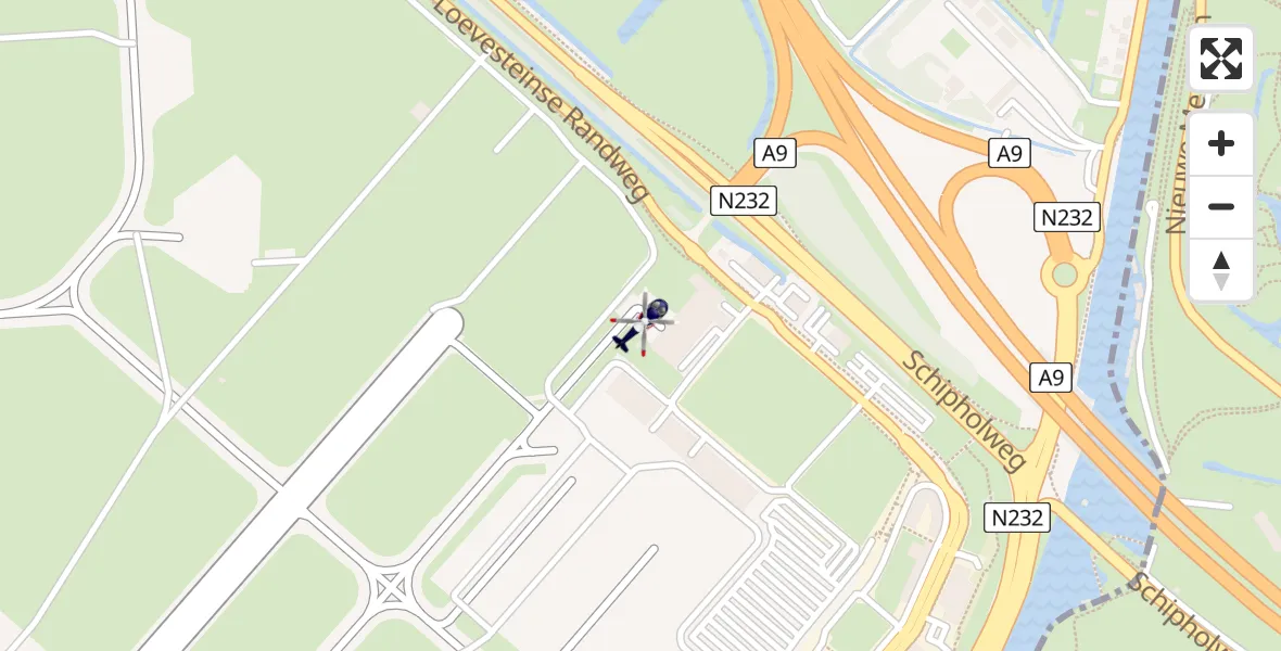 Vluchtroute Politiehelikopter Schiphol - Schiphol, 11 november 2023, 16:51