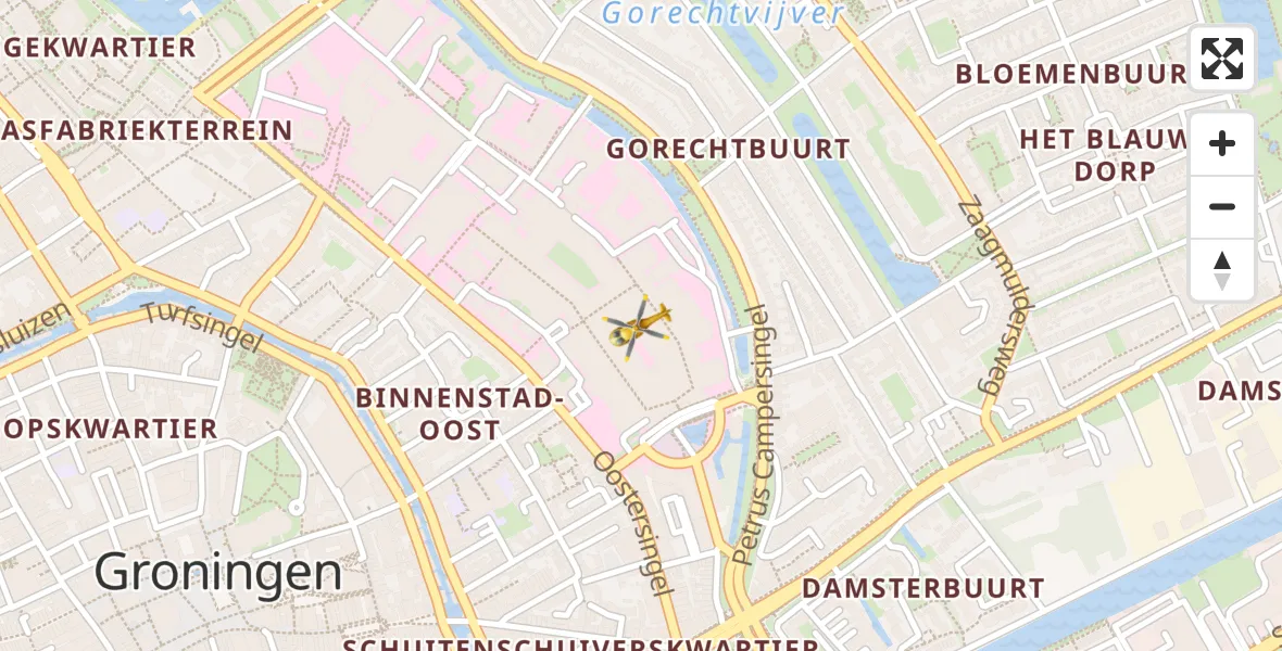 Vluchtroute Traumahelikopter Universitair Medisch Centrum Groningen - Universitair Medisch Centrum Groningen, 11 november 2023, 19:52