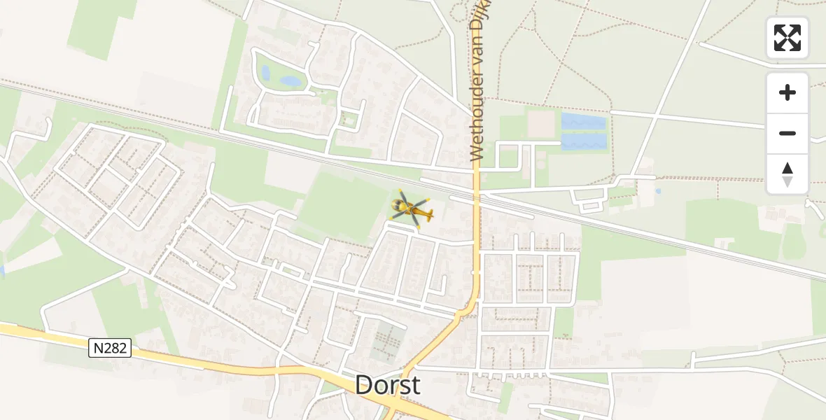 Vluchtroute Traumahelikopter Dorst - Dorst, 11 november 2023, 20:18