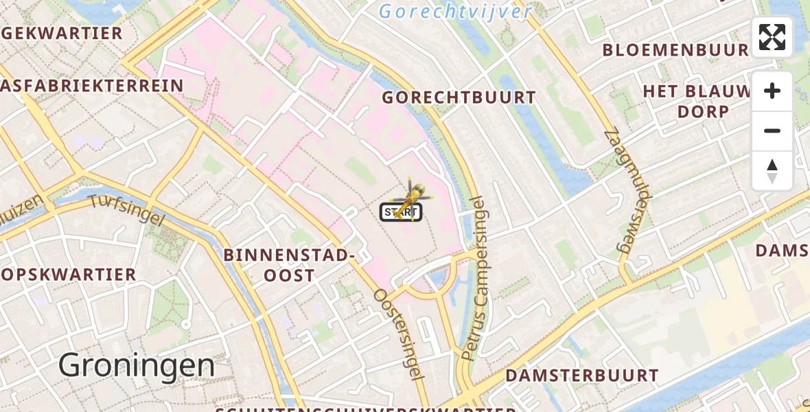 Vluchtroute Traumahelikopter Universitair Medisch Centrum Groningen - Universitair Medisch Centrum Groningen, 11 november 2023, 20:36