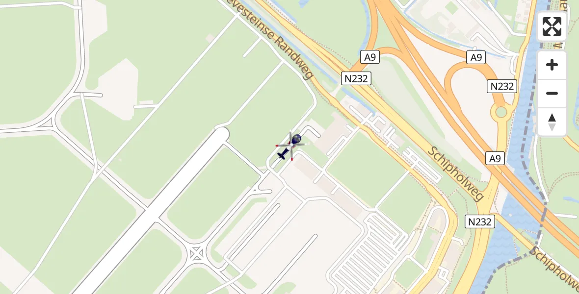 Vluchtroute Politiehelikopter Schiphol - Schiphol, 11 november 2023, 21:38