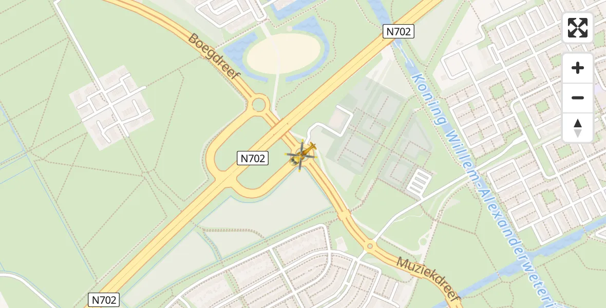 Vluchtroute Traumahelikopter Almere - Almere, 11 november 2023, 22:25