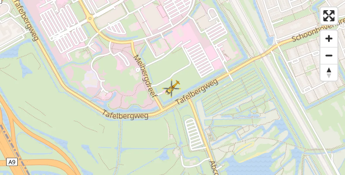Vluchtroute Traumahelikopter Academisch Medisch Centrum (AMC) - Academisch Medisch Centrum (AMC), 11 november 2023, 23:22