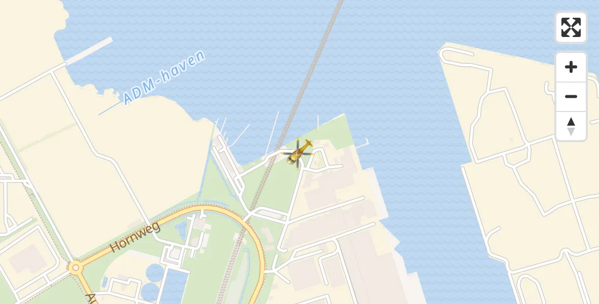 Vluchtroute Traumahelikopter Amsterdam Heliport - Amsterdam Heliport, 13 november 2023, 03:27