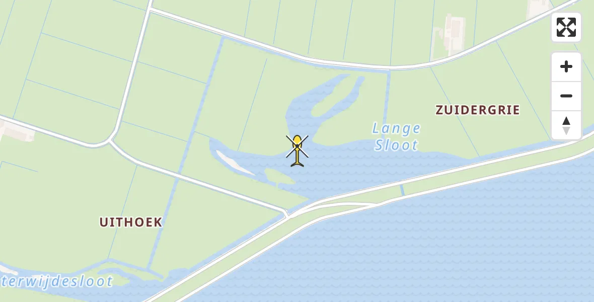 Routekaart van de vlucht: Ambulancehelikopter naar Ballum