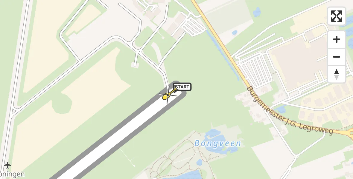 Routekaart van de vlucht: Lifeliner 4 naar Groningen Airport Eelde