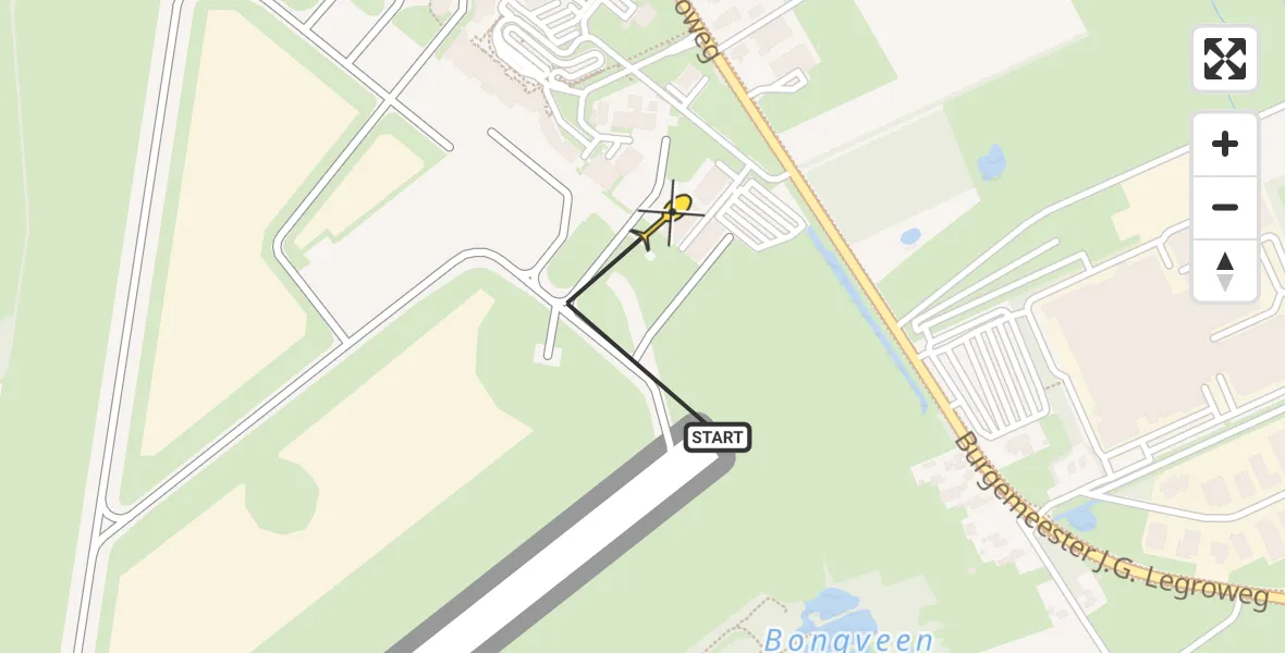 Routekaart van de vlucht: Lifeliner 4 naar Groningen Airport Eelde