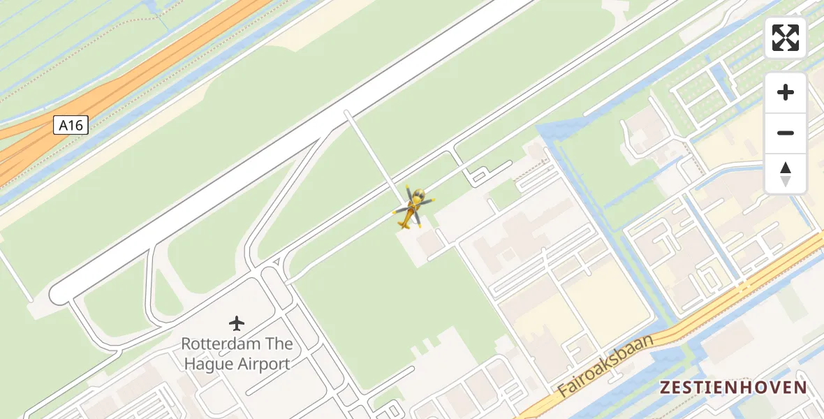 Vluchtroute Traumahelikopter Rotterdam The Hague Airport - Rotterdam The Hague Airport, 14 november 2023, 07:50