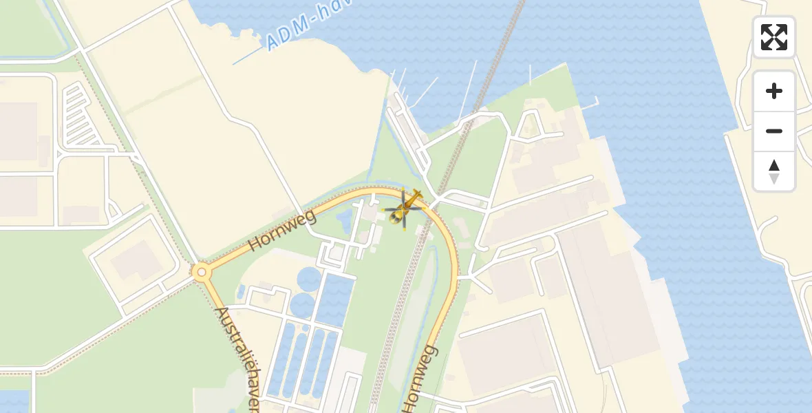 Vluchtroute Traumahelikopter Amsterdam Heliport - Amsterdam Heliport, 14 november 2023, 10:01