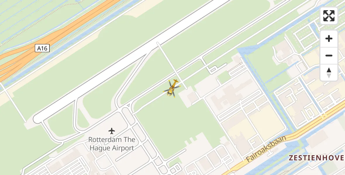 Vluchtroute Traumahelikopter Rotterdam The Hague Airport - Rotterdam The Hague Airport, 14 november 2023, 14:19
