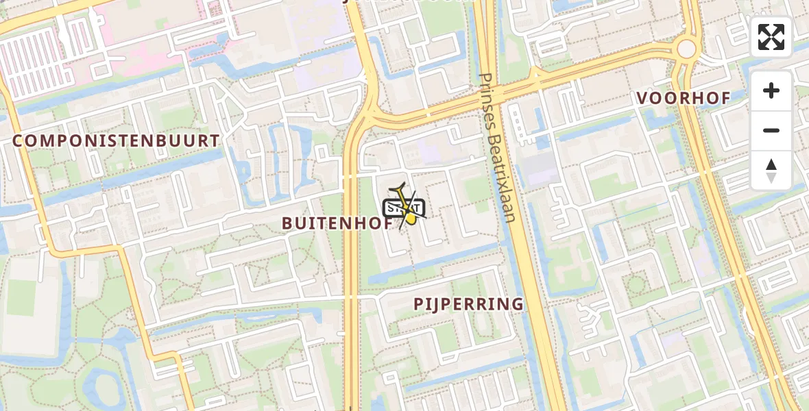 Routekaart van de vlucht: Lifeliner 2 naar Delft