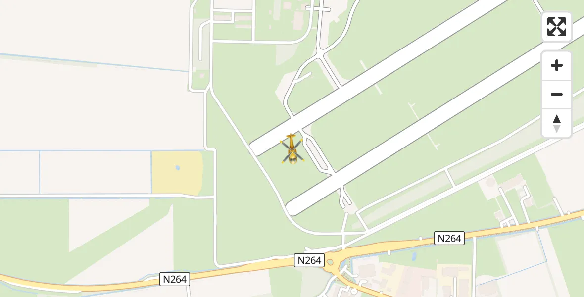 Vluchtroute Traumahelikopter Vliegbasis Volkel - Vliegbasis Volkel, 15 november 2023, 10:46