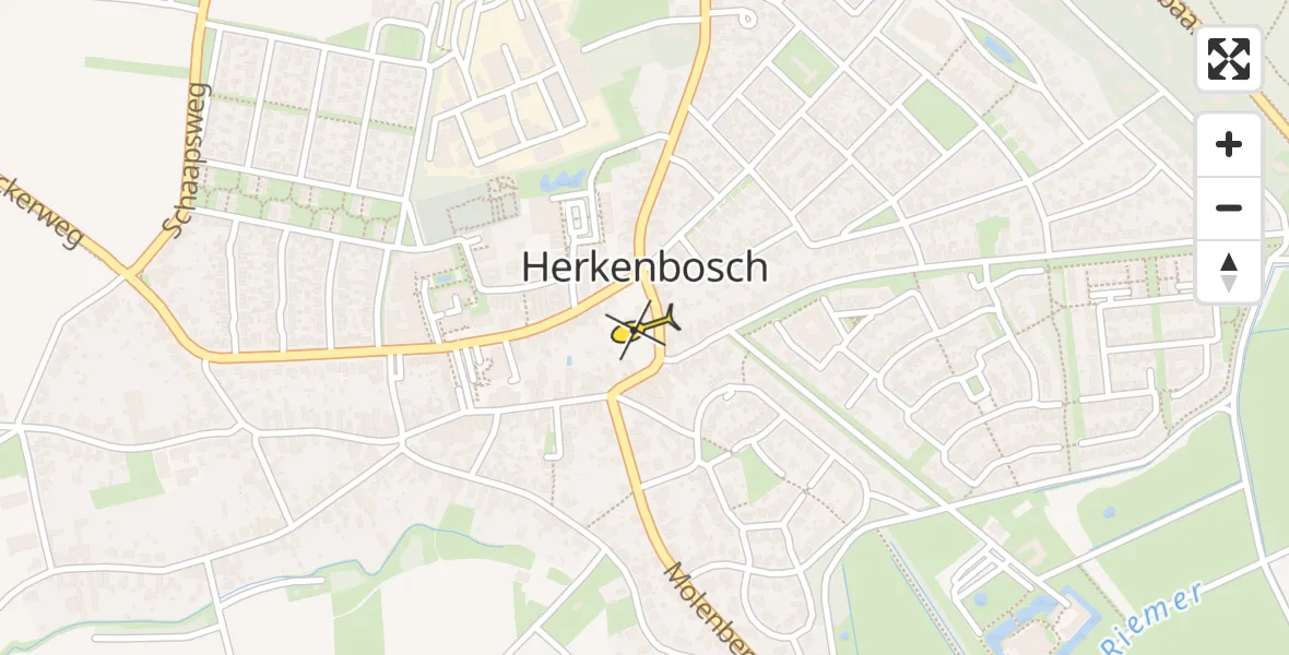 Routekaart van de vlucht: Lifeliner 3 naar Herkenbosch