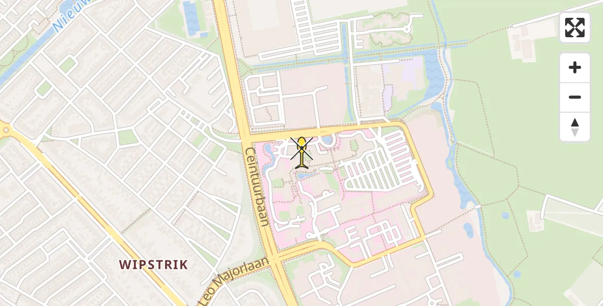 Routekaart van de vlucht: Traumahelikopter naar Zwolle