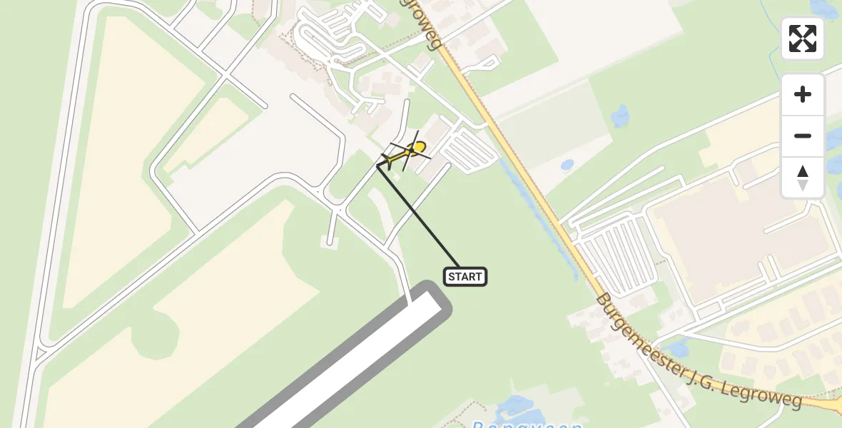 Routekaart van de vlucht: Lifeliner 4 naar Groningen Airport Eelde