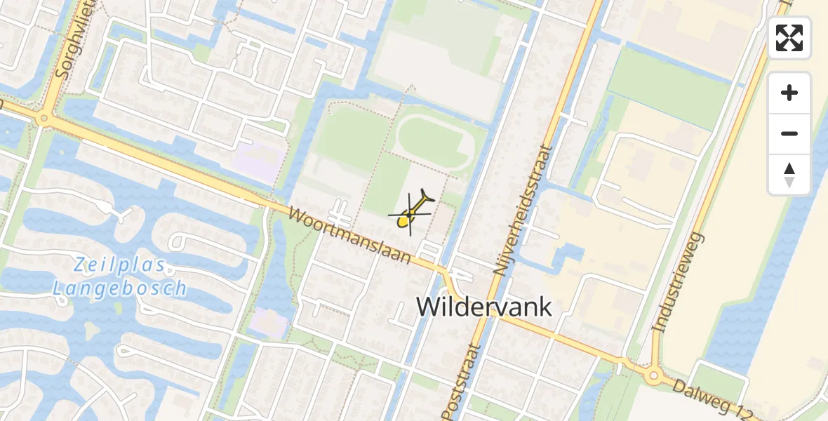 Routekaart van de vlucht: Lifeliner 4 naar Wildervank