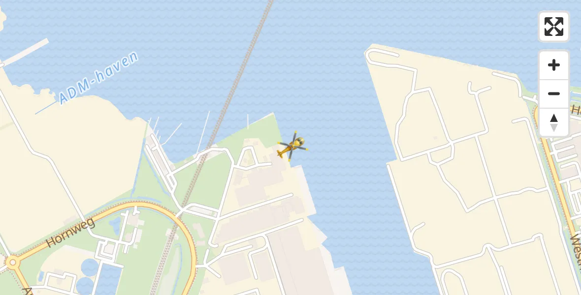 Vluchtroute Traumahelikopter Amsterdam Heliport - Amsterdam Heliport, 15 november 2023, 16:36