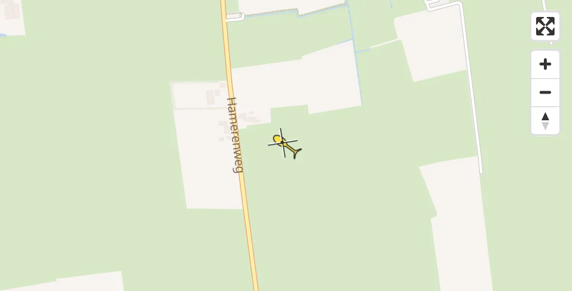 Routekaart van de vlucht: Ambulancehelikopter naar Vrouwenparochie