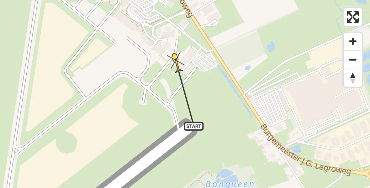 Routekaart van de vlucht: Lifeliner 4 naar Groningen Airport Eelde