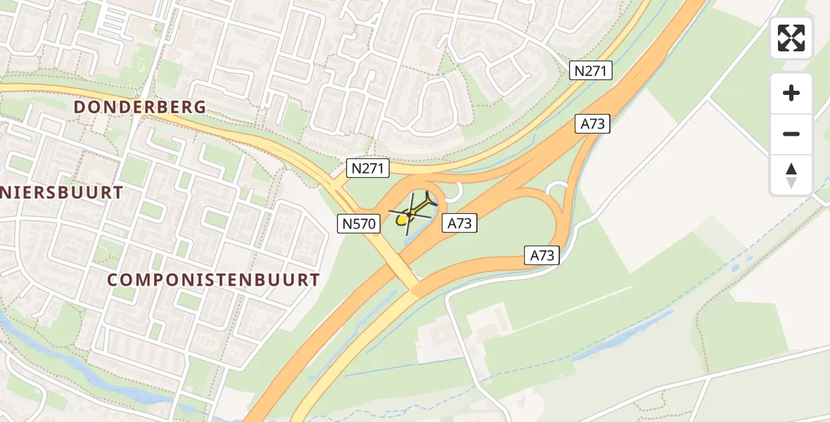 Routekaart van de vlucht: Lifeliner 3 naar Roermond