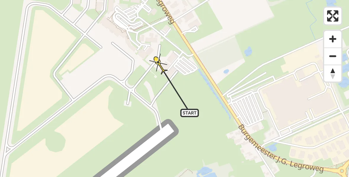 Routekaart van de vlucht: Lifeliner 4 naar Groningen Airport Eelde