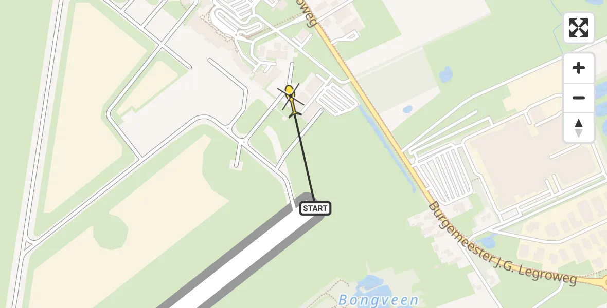 Routekaart van de vlucht: Lifeliner 4 naar Groningen Airport Eelde