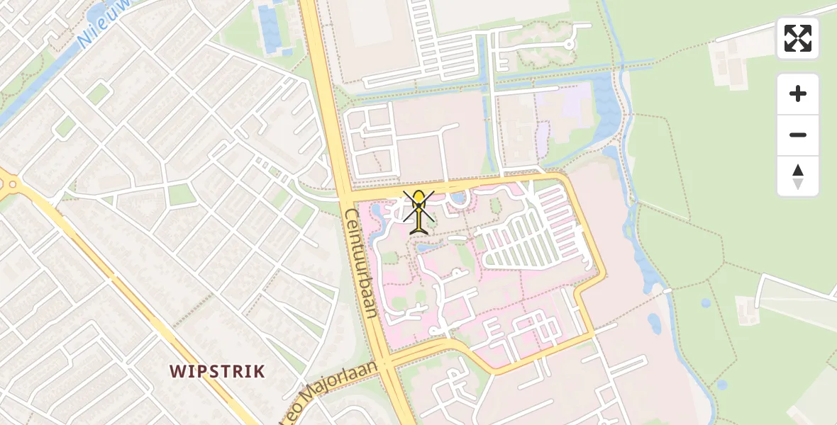 Routekaart van de vlucht: Traumahelikopter naar Zwolle