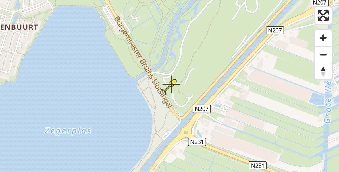 Routekaart van de vlucht: Traumahelikopter naar Alphen aan den Rijn