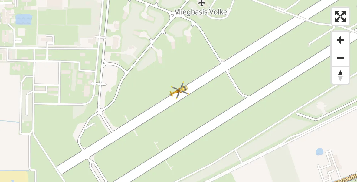Vluchtroute Traumahelikopter Vliegbasis Volkel - Vliegbasis Volkel, 18 november 2023, 12:00
