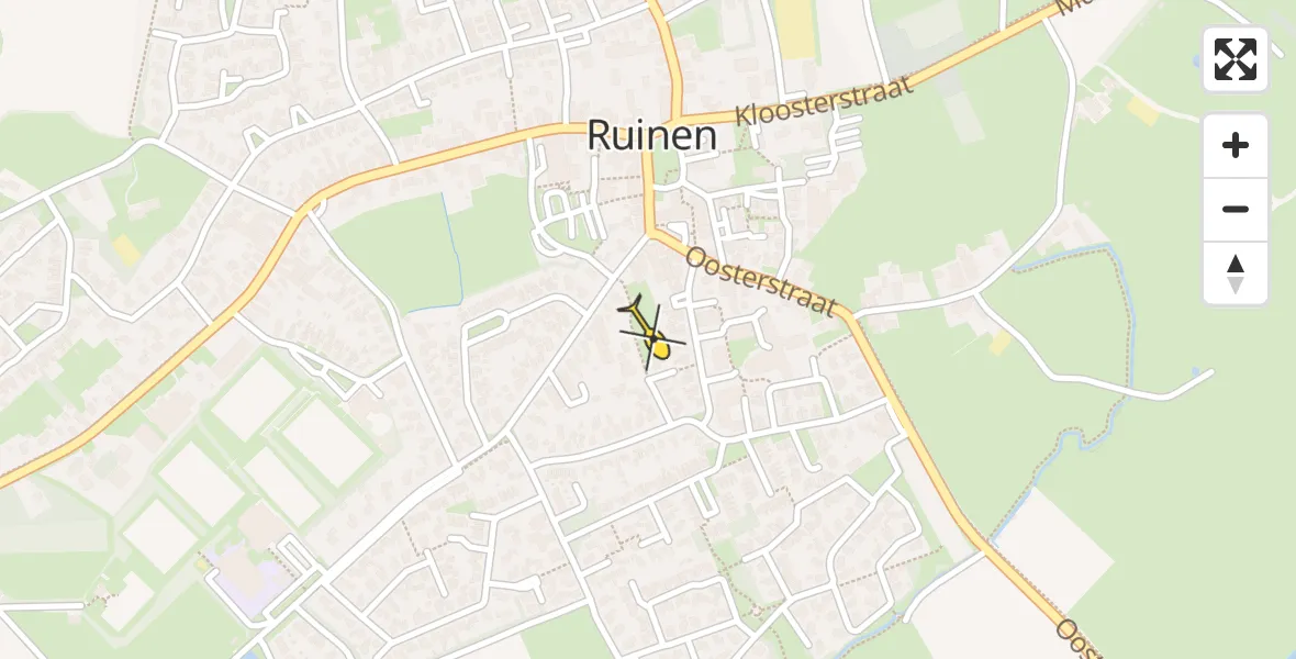 Routekaart van de vlucht: Lifeliner 4 naar Ruinen