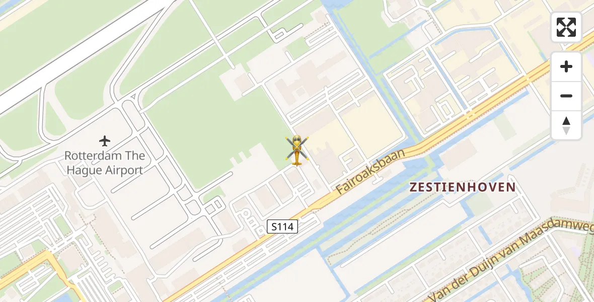 Vluchtroute Traumahelikopter Rotterdam The Hague Airport - Rotterdam The Hague Airport, 18 november 2023, 15:18
