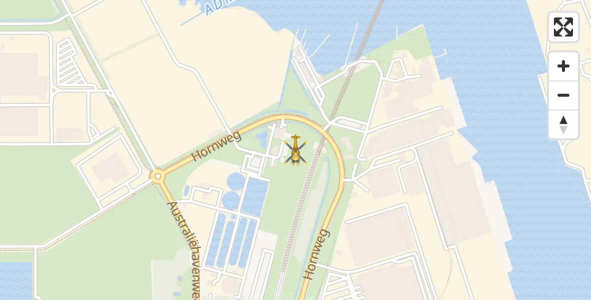 Vluchtroute Traumahelikopter Amsterdam Heliport - Amsterdam Heliport, 18 november 2023, 15:49