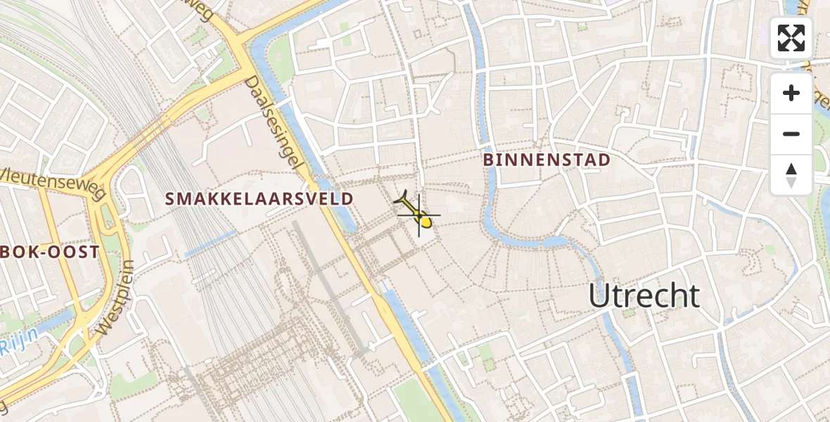 Routekaart van de vlucht: Traumahelikopter naar Utrecht