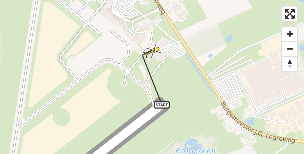 Routekaart van de vlucht: Lifeliner 4 naar Groningen Airport Eelde