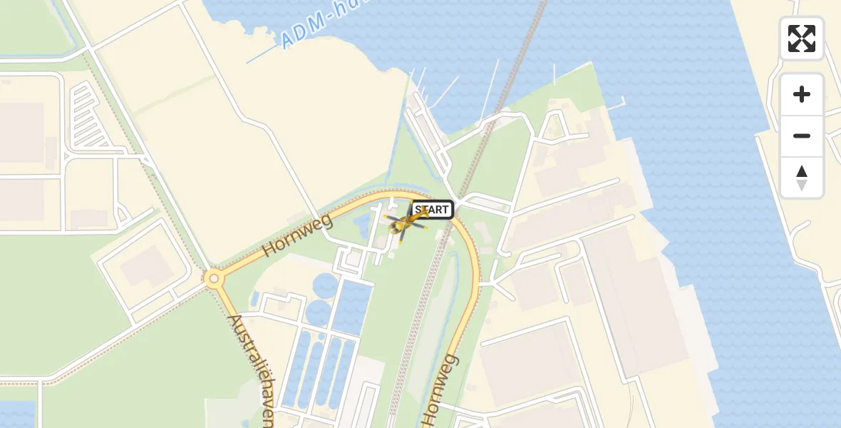Vluchtroute Traumahelikopter Amsterdam Heliport - Amsterdam Heliport, 19 november 2023, 10:40