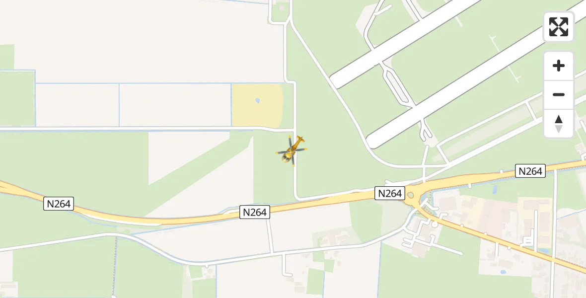 Vluchtroute Traumahelikopter Vliegbasis Volkel - Vliegbasis Volkel, 19 november 2023, 14:14