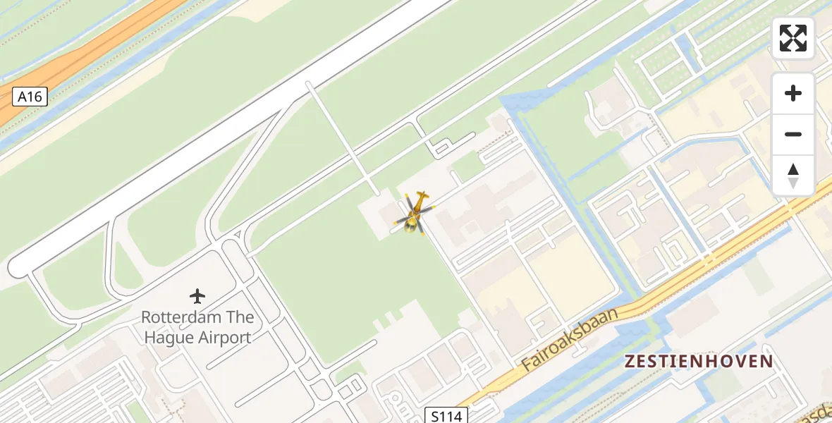 Vluchtroute Traumahelikopter Rotterdam The Hague Airport - Rotterdam The Hague Airport, 19 november 2023, 15:03