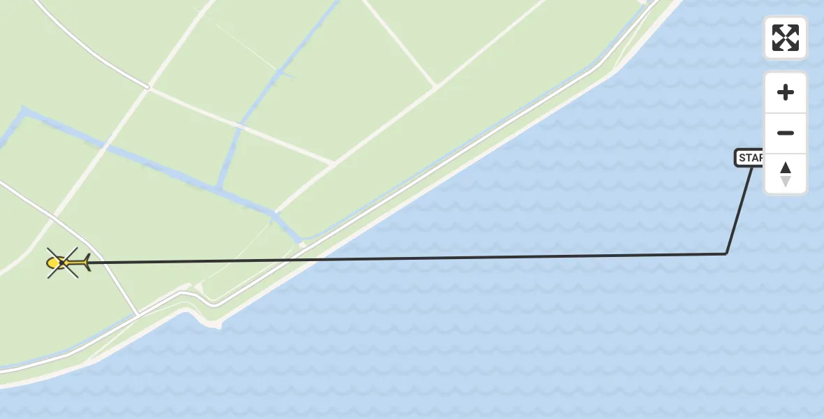 Routekaart van de vlucht: Ambulancehelikopter naar Formerum