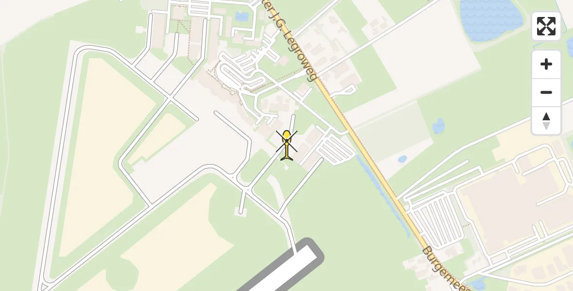 Routekaart van de vlucht: Traumahelikopter naar Groningen Airport Eelde