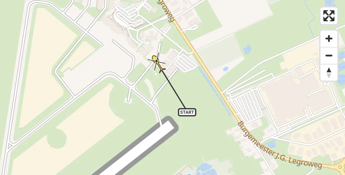 Routekaart van de vlucht: Lifeliner 4 naar Groningen Airport Eelde