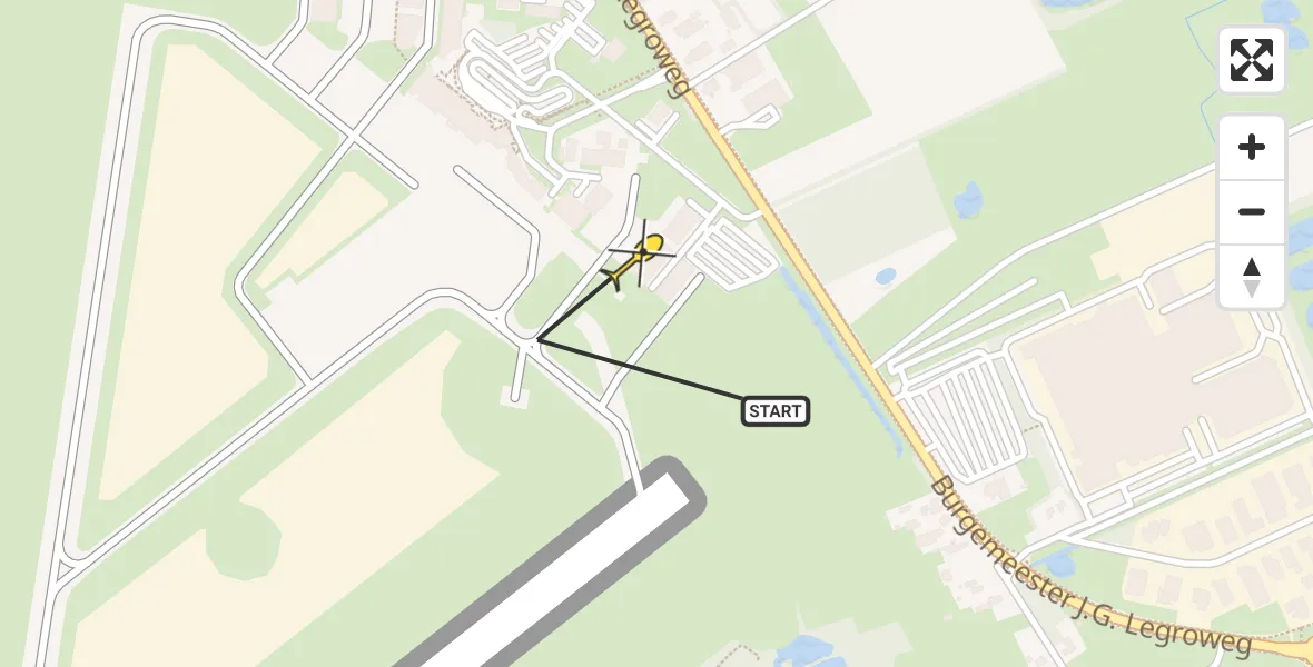 Routekaart van de vlucht: Lifeliner 4 naar Groningen Airport Eelde