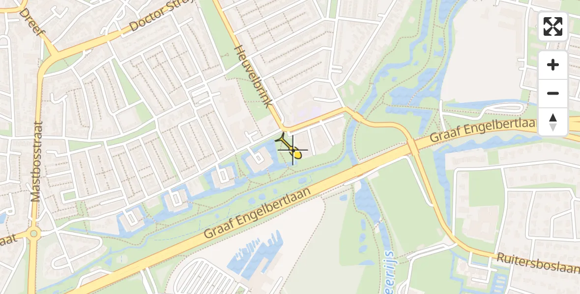 Routekaart van de vlucht: Traumahelikopter naar Breda