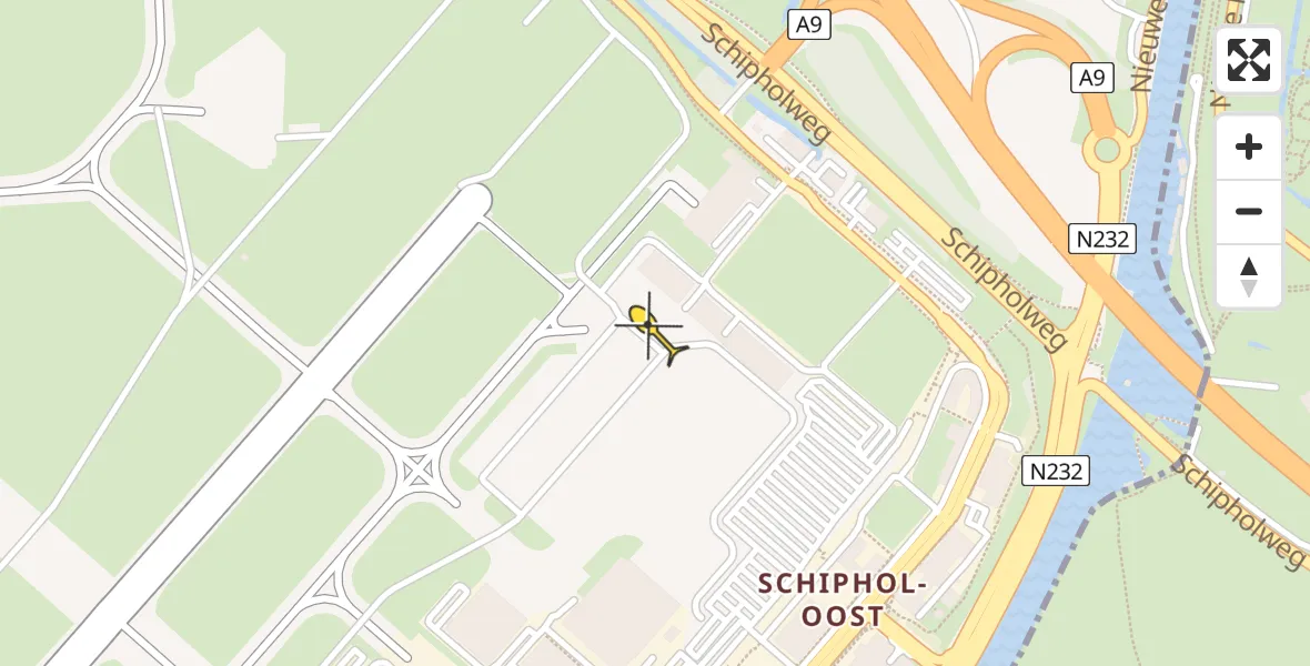 Vluchtroute Politiehelikopter van Schiphol naar Schiphol