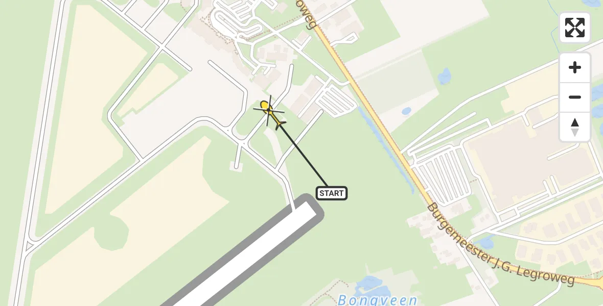 Routekaart van de vlucht: Lifeliner 4 naar Groningen Airport Eelde