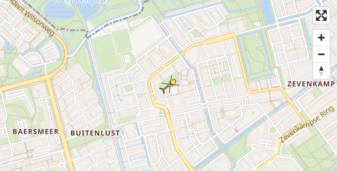 Routekaart van de vlucht: Lifeliner 2 naar Rotterdam