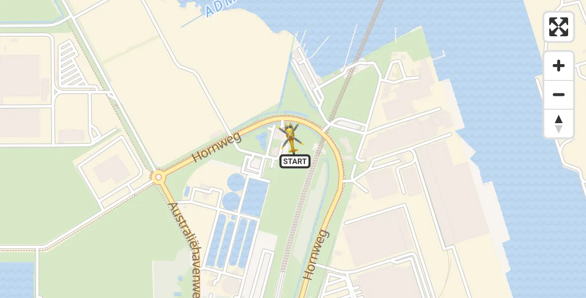Vluchtroute Traumahelikopter Amsterdam Heliport - Amsterdam Heliport, 21 november 2023, 10:29